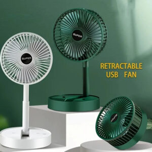 Stand Fan 6 Inch Folding Portable Telescopic Floor/USB with Rechargeable Battery 3 Speeds Super Quiet Adjustable Height