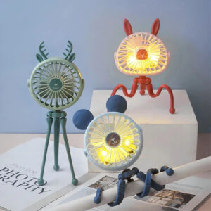 USB Rechargeable Octopus Electric Fan Stroller Stroller Fan Crib Portable Silent Small Fan