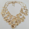 2025 New Vintage Punk Irregular Textured Medallion Metal Choker Necklace Earrings Women Jewelry Set Indian Statement Necklace