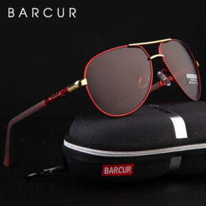 BARCUR Aluminum Vintage Men&apos;s Sunglasses Men Polarized Coating Classic Sun Glasses Women Shade Male Driving Accessories Eyewear