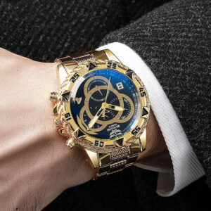 Men&apos;s Business Watch Fashionable and Handsome Stainless Steel Quartz Watch as a Birthday Gift for Boyfriend