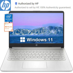 HP Newest 14&quote; Business Laptop,Intel Celeron N4120,Up to16GB RAM,384GB Storage128GB eMMC+256GB Micro SD,1Year Office 365,Silver