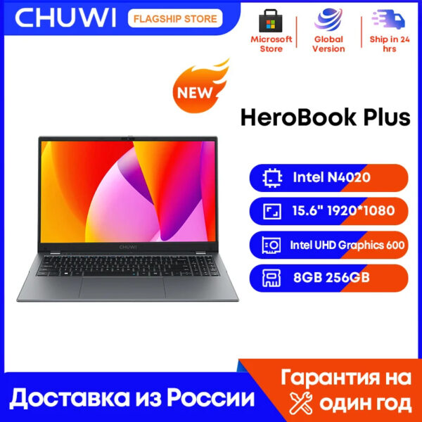 CHUWI 15.6&quote; HeroBook Plus Chuwi 14.1&quote; HeroBook Pro Laptop Intel N4020 8GB RAM 256GB SSD 1920*1080P Computer Windows 11 Laptops