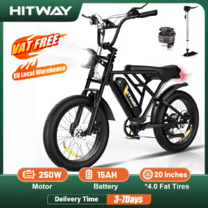 HITWAY BK29M E Bike Electric Bicycle for Adults 20&quote; x 4.0 Fat Tire Ebikes, 48V 15Ah Mountain E-MTB Bicycle 7 Gears for Commuting