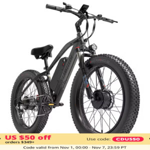 US EU Stock LANKELEISI 2000W MG740 PLUS 20Ah Samsung Battery Dual Motor Electric Mountain Bike 26Inch Beach Bicycle For Adult