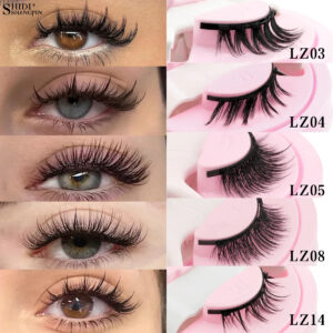 SHIDISHANGPIN 1 Pair Reusable Magnetic Eyelashes Set With Magnetic Tweezers Natural Curler Fake Eyelashes Extension Makeup Tool