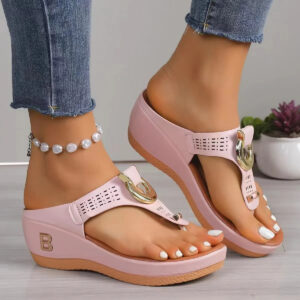 2024 Summer Women&apos;s Sandals Rome Wedges Slippers Causal Platform Beach Shoes Plus Size 42 Flip Flops Comfortable Ladies Slides