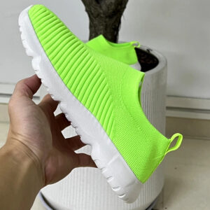Women Shoes Knitting Sock Sneakers Women Spring Summer Slip On Flat Shoes Women Plus Size Loafers Flats Walking Shoes 2024
