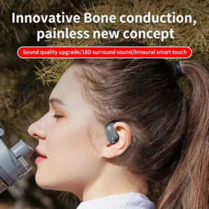 W&O5 TWS Sport Earphone Bluetooth Wireless Bone Conduction Headphones 18D HIFI Stereo Open-Ear Headset Gaming Accessories Earbud