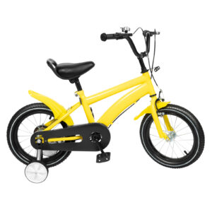 Kids' Bicycle with Training Wheels – 14" Wheels, Adjustable Seat & Handlebars, Sturdy Carbon Steel Frame for Ages 2 to 4