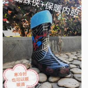 Disney cartoon kids Spider-Man Boots Student Rain Boots Children&apos;s Fashion Shoes Non-Slip Short shoes
